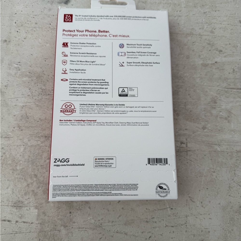 ZAGG InvisibleShield Glass Elite Screen Protector - Gamers’ Edition - Picture 2 of 10